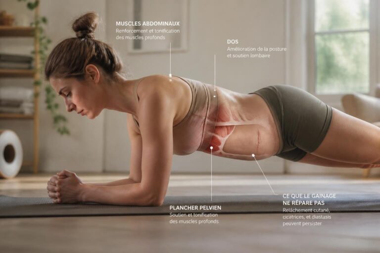 découvrez l'importance du gainage après une grossesse : comment il aide à renforcer le corps et ce qu'il ne peut pas réparer pour une récupération optimale.
